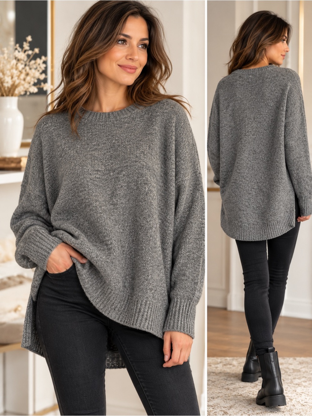 Zara Knit Women’s Oversized Sweater – Size S